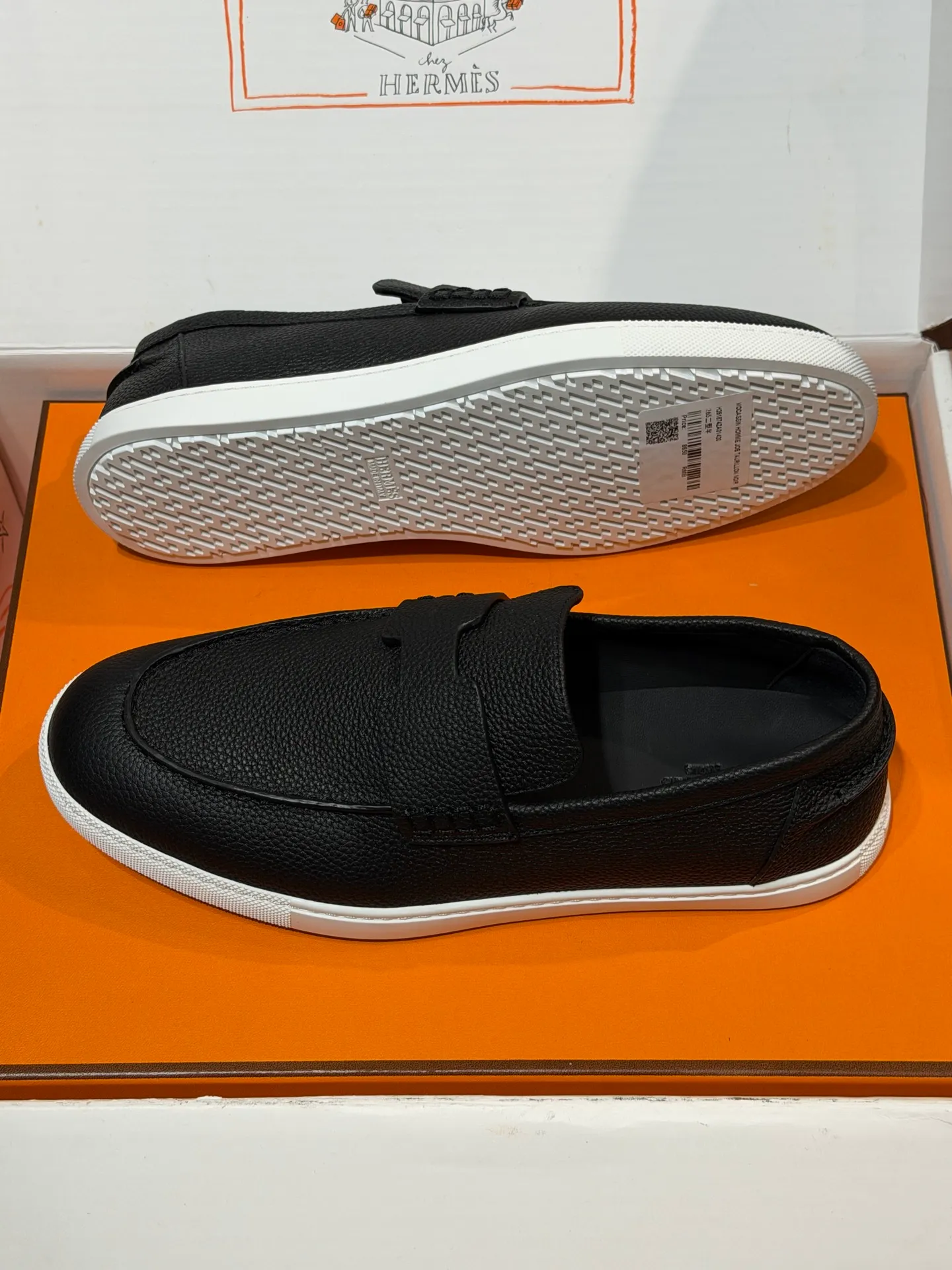 【HERMES】Top P:800💰-Size: 39-44 (38.45. Customized) H Home Freesstyle Men's Loafers Calfskin and Epsom Heritage calfskin high-top sports shoes, the soles are decorated with saddle stud buckle patterns, creating a modern urban style. Imported cowhide + cowhide lining + customized TPU outsole.